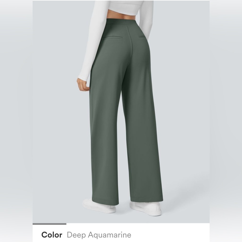 HALARA Deep Green Straight Leg Pants